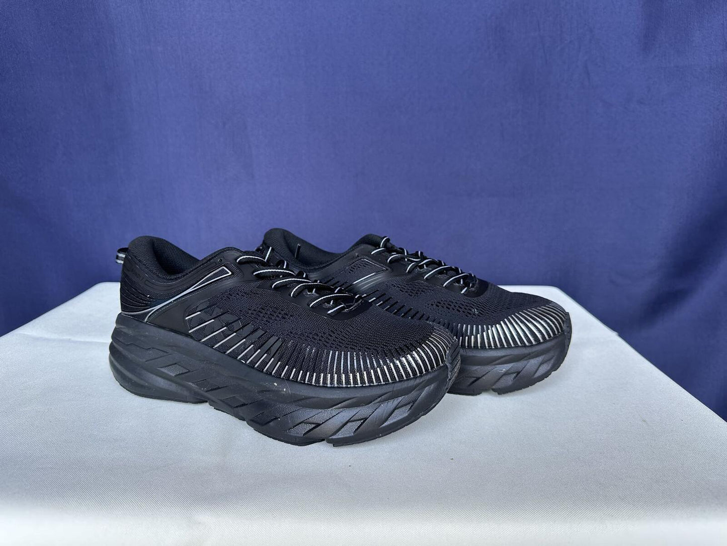Size 9.5- Hoka Women Bondi 7 Black Black Running Shoes Sneakers