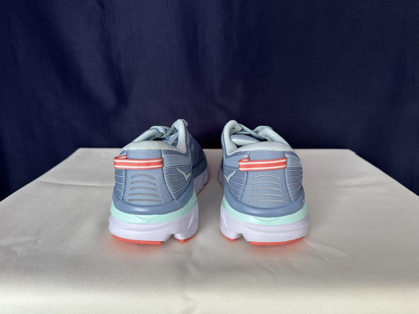 Size 11- Hoka Women Bondi 7 Blue Fog Blue Glass Sneakers
