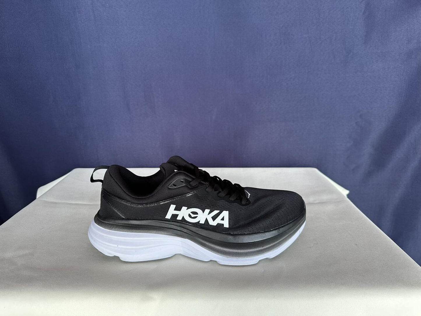 Size 11B - Hoka Women Bondi 8 Black/White Womens Sneakers Shoes
