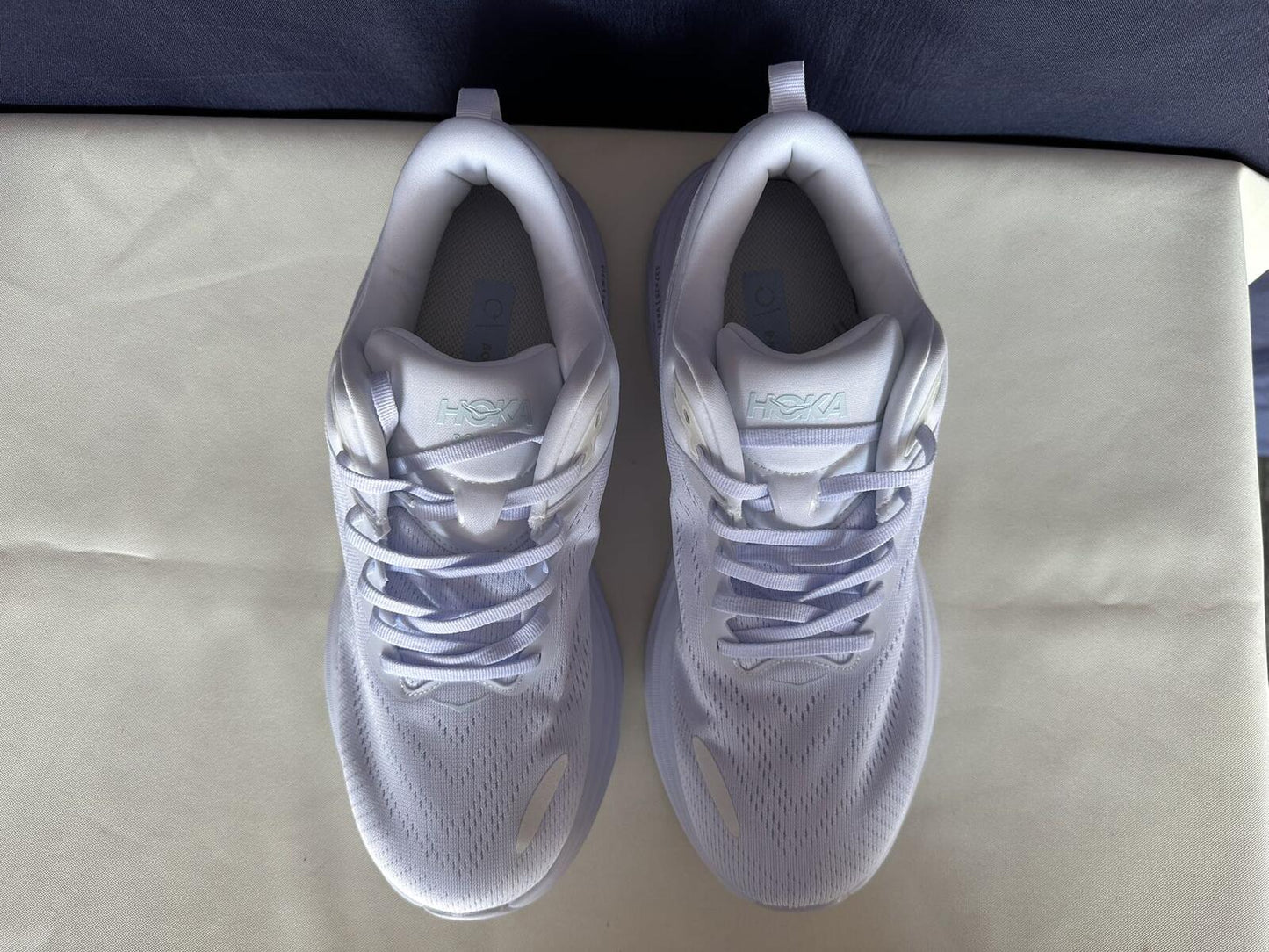 Size 10.5D - Hoka Men Bondi 8 White/White Mens Sneakers Shoes