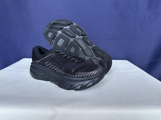 Size 9.5- Hoka Women Bondi 7 Black Black Running Shoes Sneakers