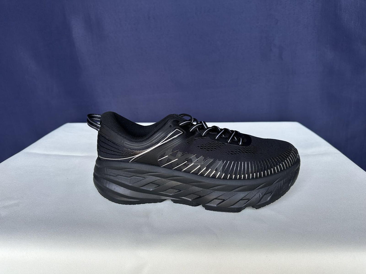 Size 9- Hoka Women Bondi 7 Black Black Running Shoes Sneakers
