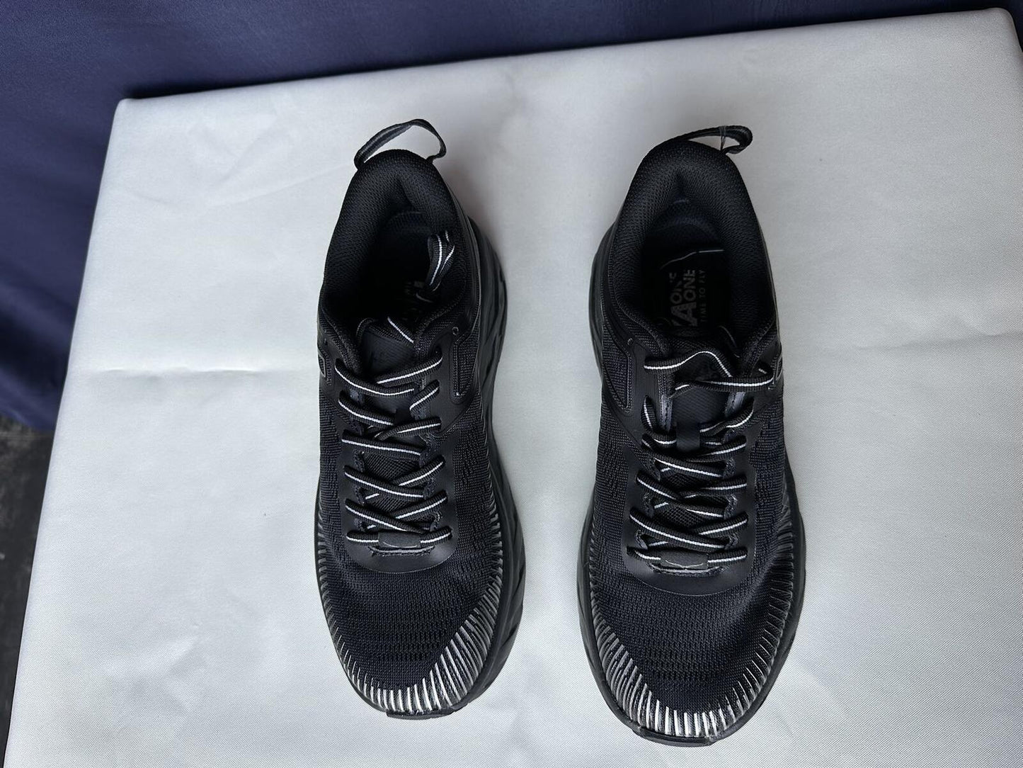 Size 9- Hoka Women Bondi 7 Black Black Running Shoes Sneakers