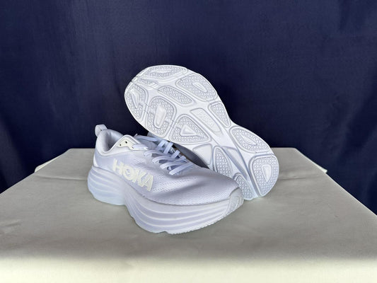 Size 10.5B - Hoka Women Bondi 8 White/White Womens Sneakers Shoes