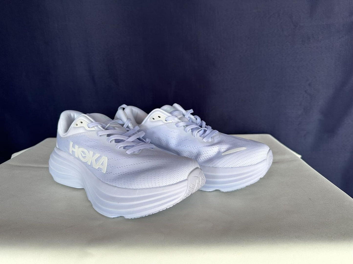 Size 10.5D - Hoka Men Bondi 8 White/White Mens Sneakers Shoes
