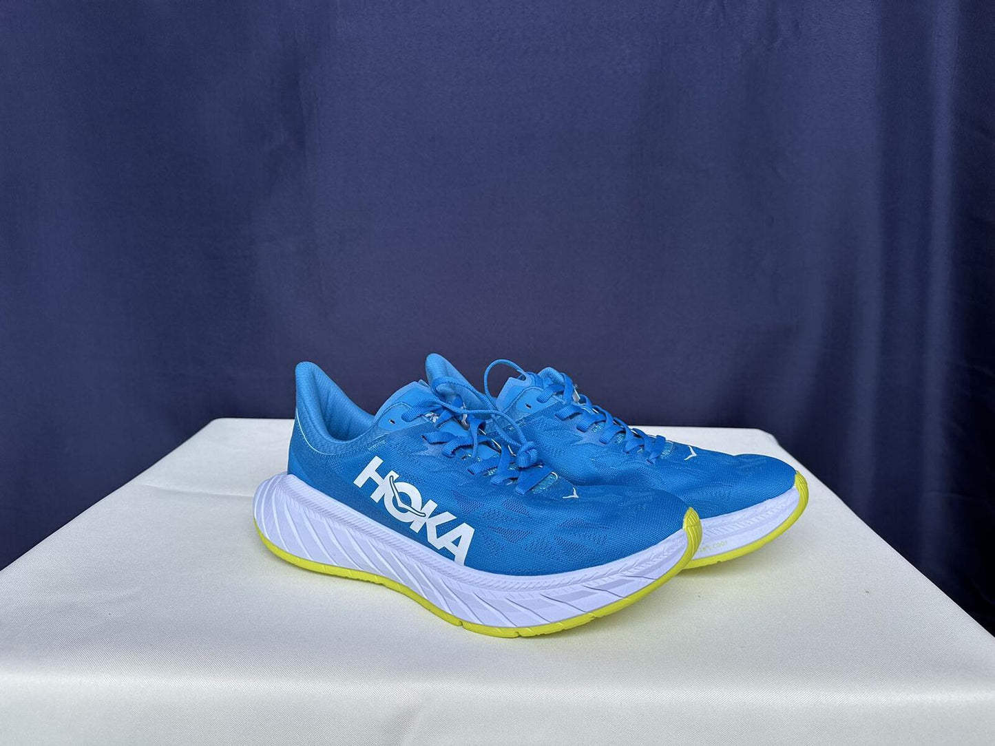 Size 10.5D - Hoka Men Carbon X 2 Diva Blue/Cirtus Sneakers Shoes