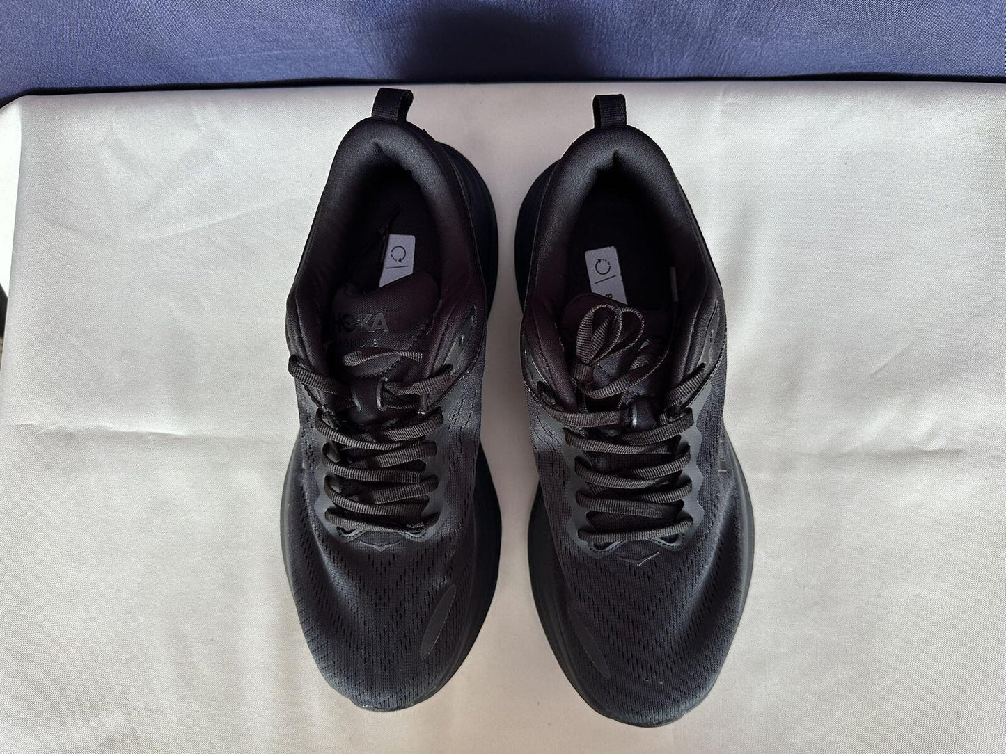 Size 10.5B - Hoka Women Bondi 8 Black Running Shoes Sneakers
