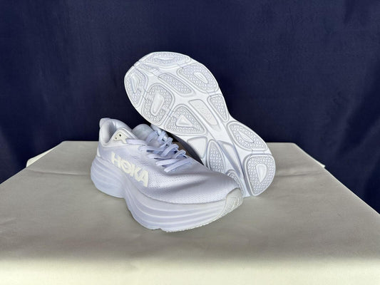 Size 10.5B - Hoka Women Bondi 8 White/White Womens Sneakers Shoes