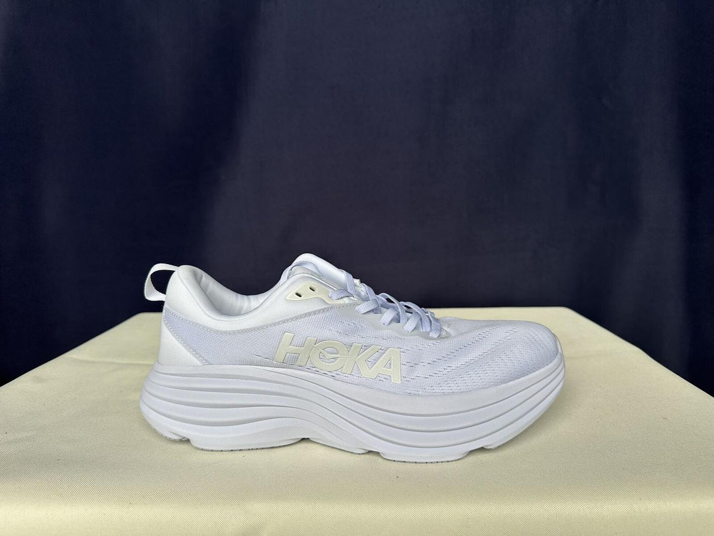 Size 10.5 - Hoka Women Bondi 7 Black White Running Shoes Sneaker