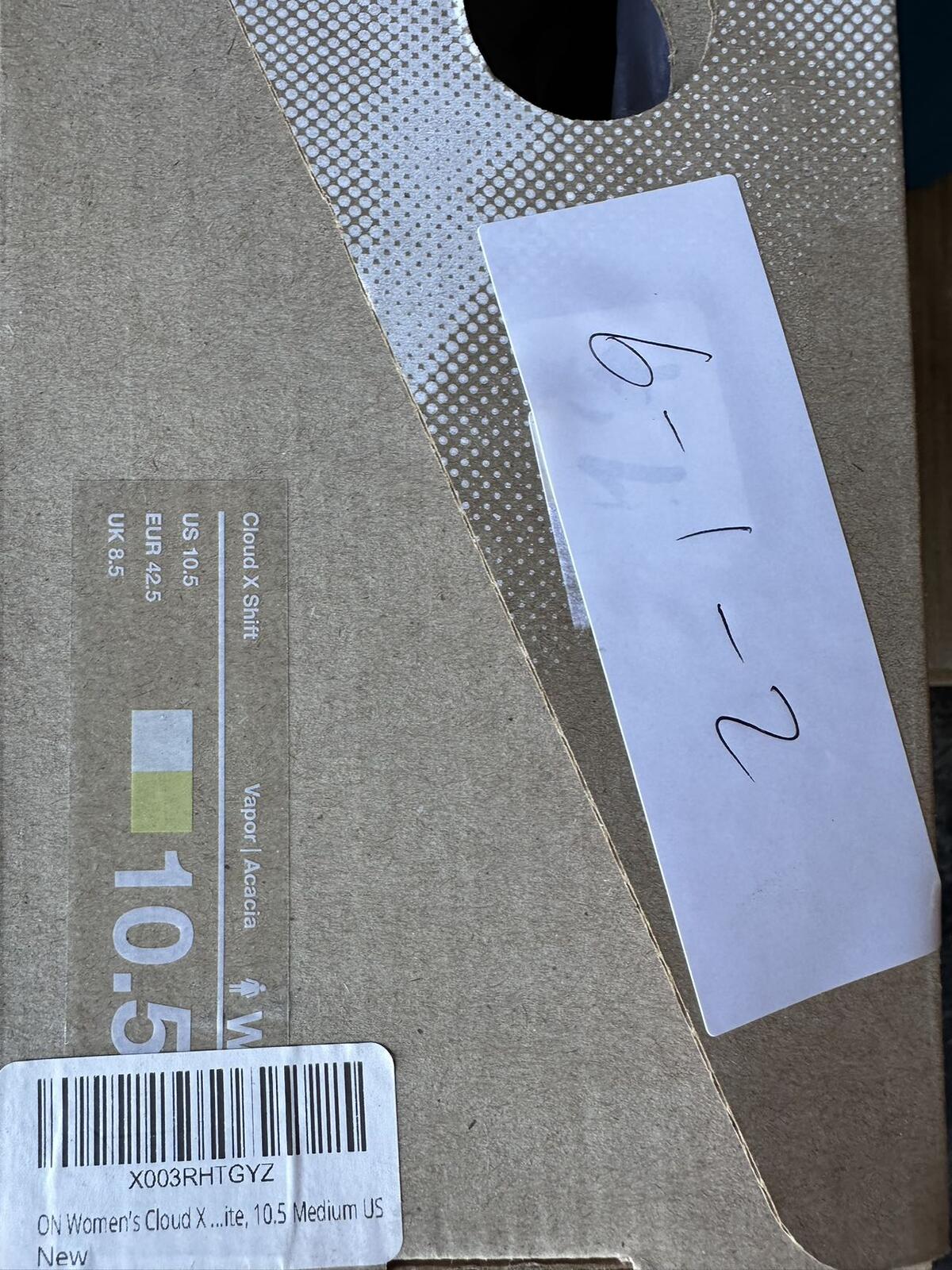 Size 10.5 On Running Cloud X Shift Vapor Acacia Women