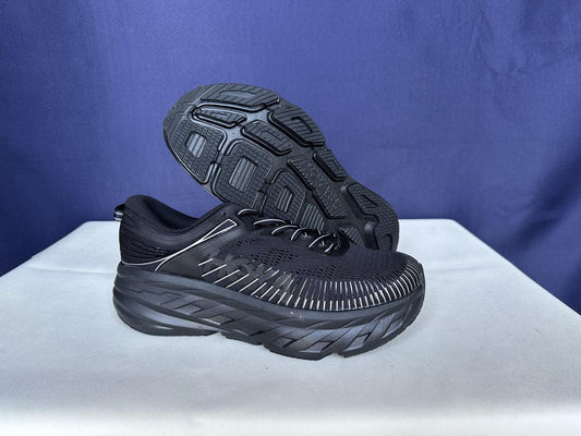 Size 9.5- Hoka Women Bondi 7 Black Black Running Shoes Sneakers