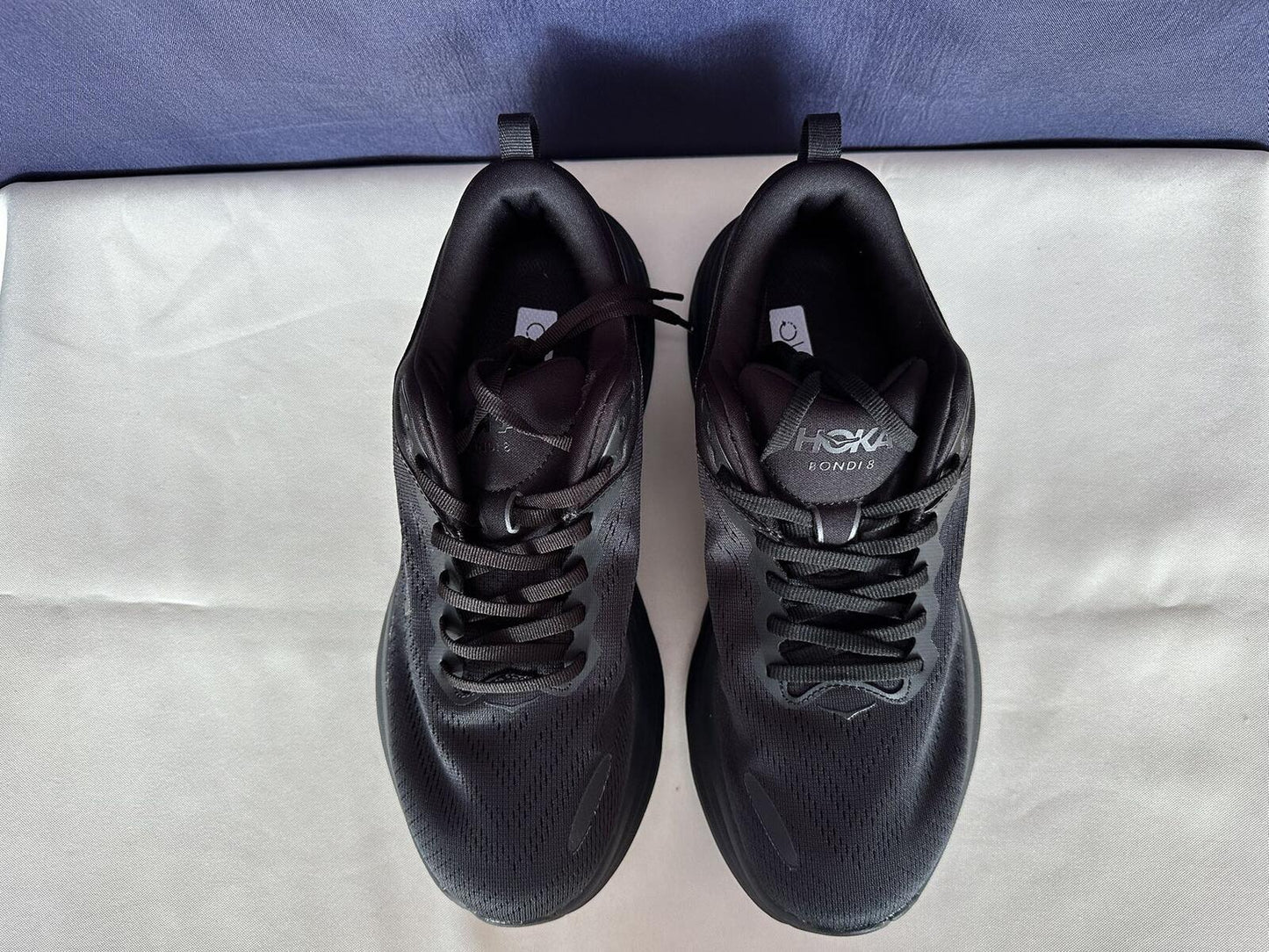 Size 10.5B - Hoka Women Bondi 8 Black Running Shoes Sneakers