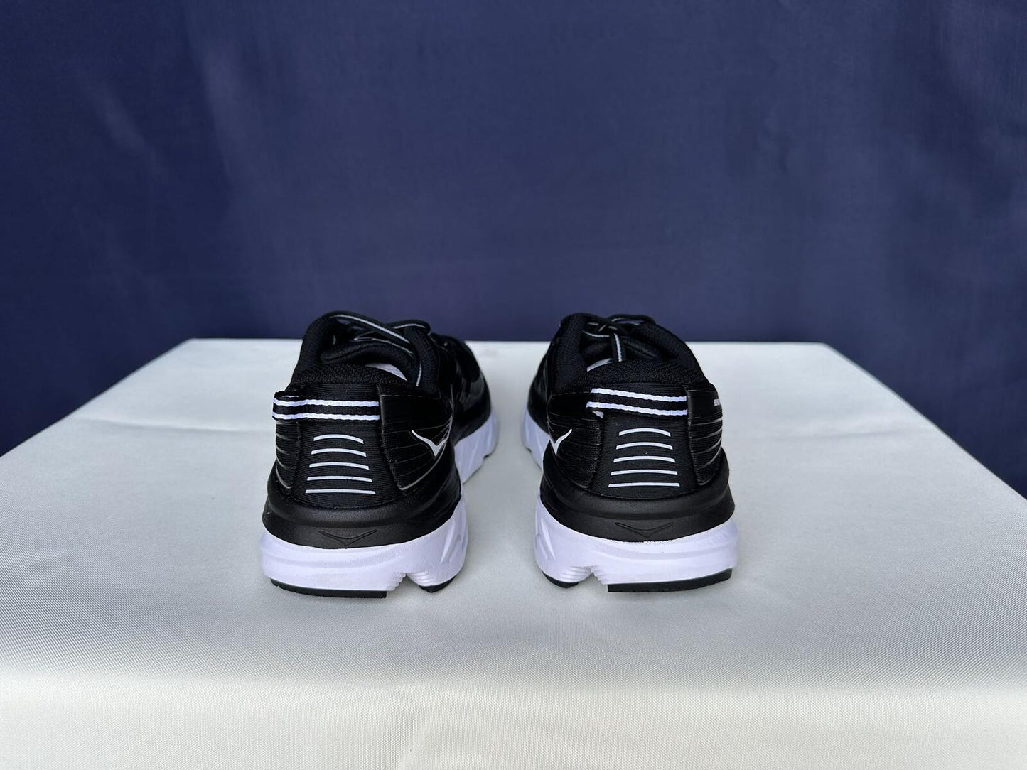 Size 7.5- Hoka Women Bondi 7 Black White Running Shoes Sneaker